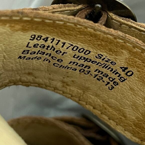 Dansko Sophie Sandals 9.5 Wedge Leather Clogs 40 Iridescent Neutral Boho Wedges - Picture 15 of 16